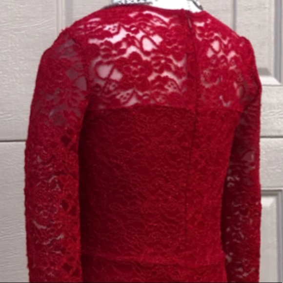🌷 Maurices Tulip Style Red Lace Dress 🌷 - Picture 2 of 8